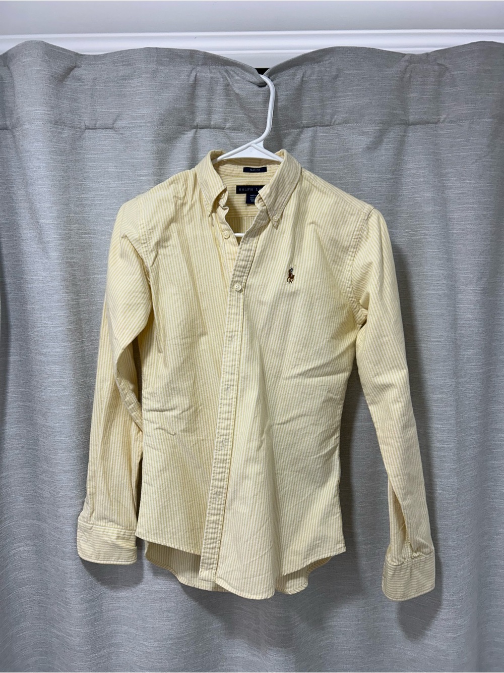 Ralph Lauren Yellow & White Striped Button-Down Shirt